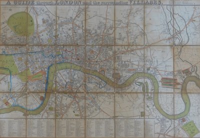 Lot 186 - An early 19thC map of London, A Guide Through...