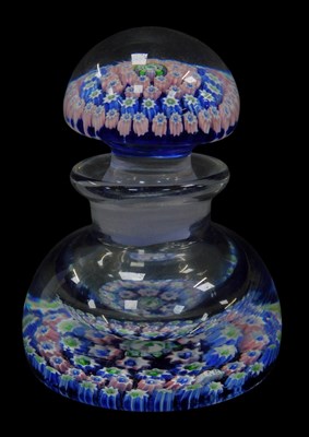 Lot 172 - A John Deacons millefiori glass scent bottle...