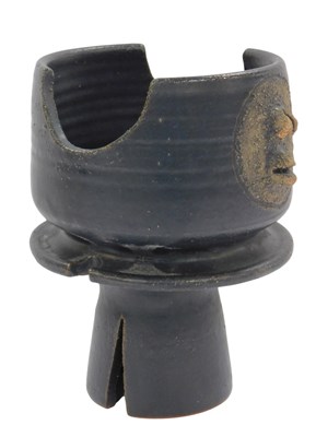 Lot 182 - A Clive Brooker studio pottery black glaze...