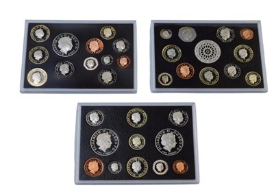 Lot 196 - Three Royal Mint United Kingdom proof coin...