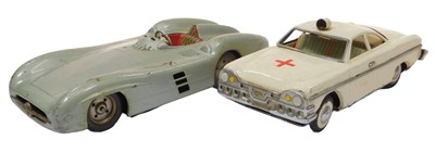 Lot 256 - A JNF tinplate Mercedes Silver Arrow racing...