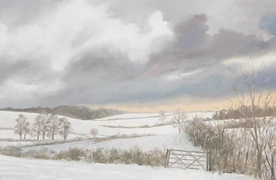 Lot 142 - Olive Walker (British 20thC). Winter, oil on...
