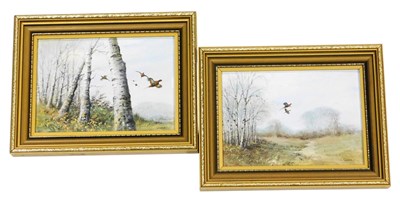 Lot 147 - British School (20thC). Pheasants In Flight,...