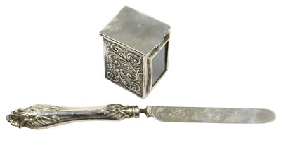 Lot 307 - An Edward VII silver playing cards box, with a...