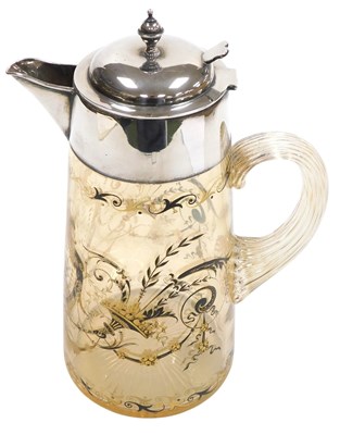 Lot 300 - A Victorian cut glass and silver mounted water...