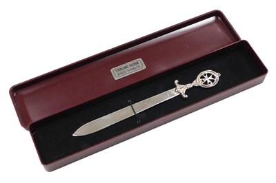 Lot 327 - A Maltese silver paper knife, the terminal...