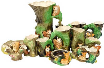 Lot 173 - A group of Withernsea Fauna pottery, together...