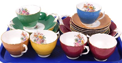 Lot 181 - A group of 20thC Coalport porcelain tea and...