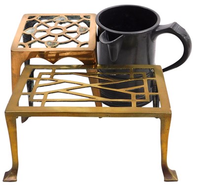 Lot 237 - An Art Nouveau copper kettle stand, Arts and...