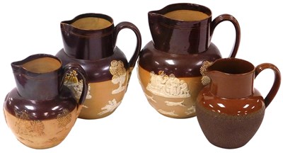 Lot 263 - Three Doulton Lambeth stoneware two tone...