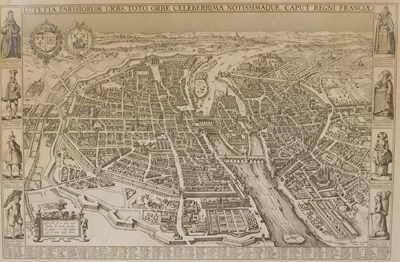 Lot 636 - After Merian. A plan of the city of Paris,...