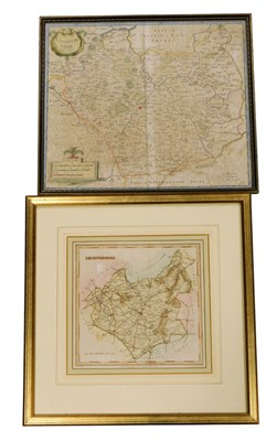 Lot 363 - After Creighton. Map of Leicestershire, hand...