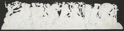 Lot 395 - A black Jasperware porcelain plaque, depicting...