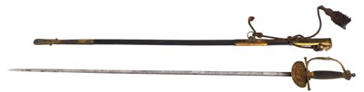 Lot 401 - A Victorian rapier, with crown pommel, braided...