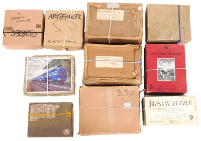 Lot 338 - A group of vintage jigsaws, to include Chad...
