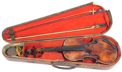 Lot 339 - A German violin, bearing facsimile label for...
