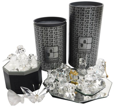 Lot 355 - A group of Swarovski crystal figures, to...