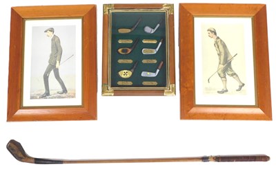 Lot 366 - Various golf related items, to include a...