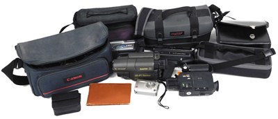 Lot 377 - A group of video and film cameras, to include...