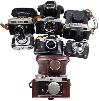 Lot 385 - Various cameras, to include Zolly, Kowa, Zenit,...