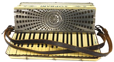 Lot 440 - A Soprani piano accordion, with simulated...