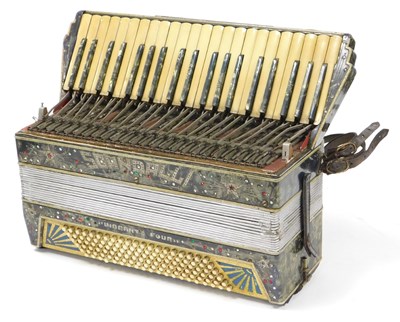 Lot 445 - A Scandalli piano accordion, with simulated...