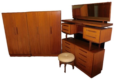 Lot 446 - A G-Plan teak bedroom suite, comprising...