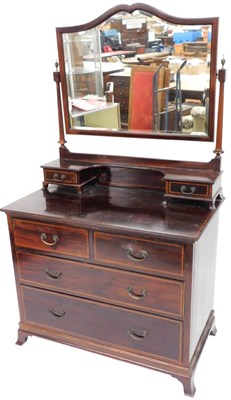 Lot 461 - An Edwardian crossbanded mahogany dressing...