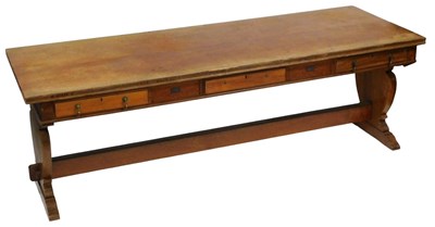 Lot 791 - An early 20thC walnut serving table, with...