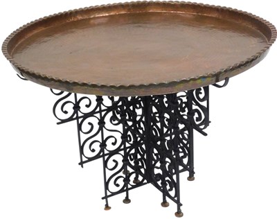Lot 474 - An early 20thC Eastern occasional table, with...