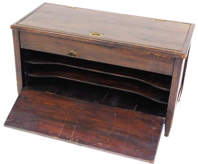 Lot 660 - An Edwardian stained pine hall box seat, with...