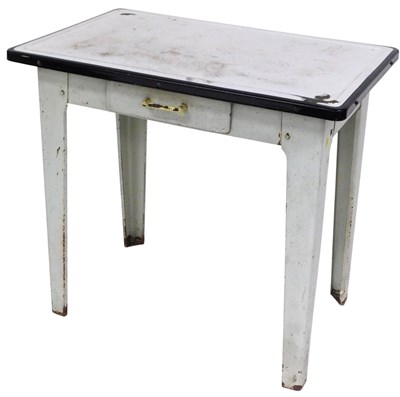 Lot 510 - A 1930s enamel steel side table, with...