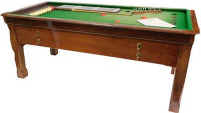 Lot 519 - An early 20thC bar billiards table, 89cm high,...