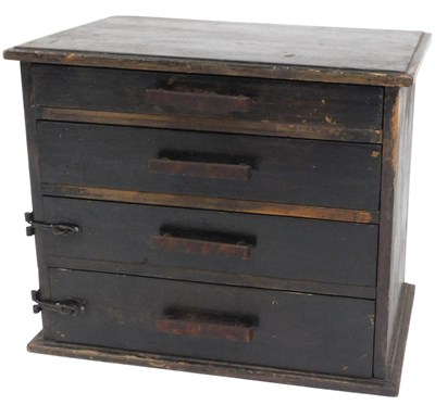 Lot 530 - An Edwardian stained beech table top four...