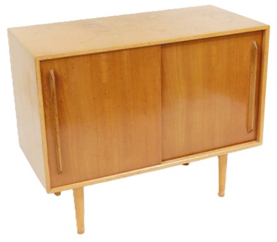 Lot 547 - A 1960s teak side cabinet, with two sliding...