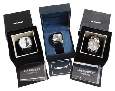 Lot 562 - Three gentleman's fashion watches, being two...