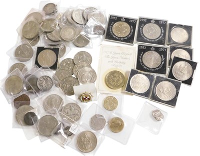 Lot 565 - Coins, including two two-pound coins, 1935...