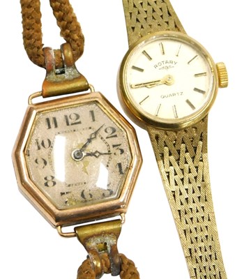 Lot 598 - A Rotary 9ct gold quartz lady's wristwatch, on...