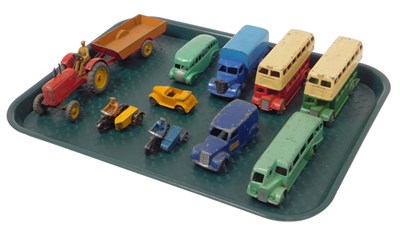 Lot 303 - Dinky Toys, including Massey Harris tractor...