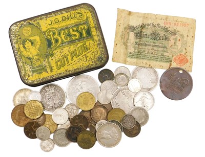 Lot 634 - English and European silver and copper coinage,...