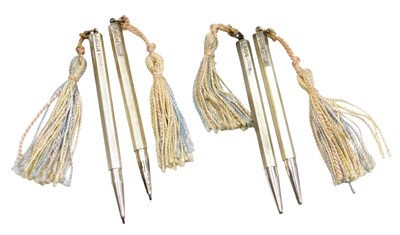 Lot 635 - A set of four Elizabeth II silver propelling...