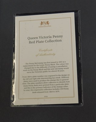 Lot 616 - A Queen Victoria penny red plate collection,...