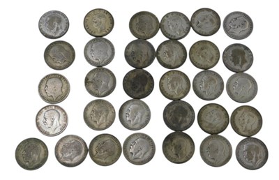 Lot 227 - George V and later florins and two...