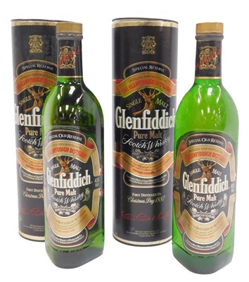 Lot 20 - Two bottles of Glenfiddich Single Malt Scotch...