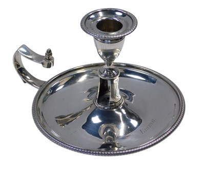 Lot 13 - A William IV silver chamberstick, with a...