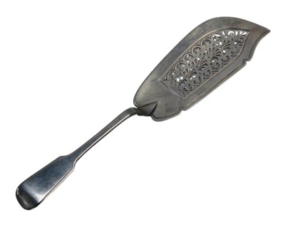 Lot 234 - A William IV silver Fiddle pattern fish slice,...