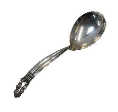 Lot 236 - A Georg Jensen Danish silver spoon, with an...