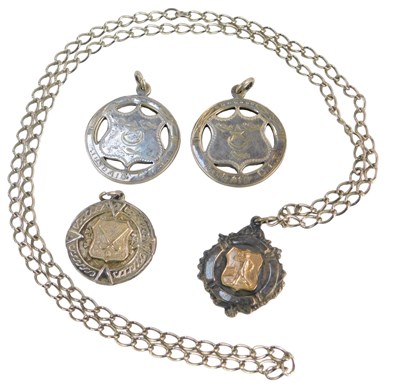 Lot 239 - Four silver sporting medallions, to include...