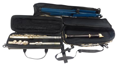 Lot 268 - A Nuova flute, in a canvas case, together with...