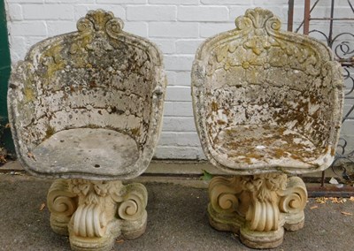 Lot 298 - A pair of composition stone garden...